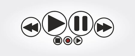 Media player iconsの写真素材