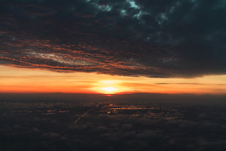 airplane window viewの写真素材