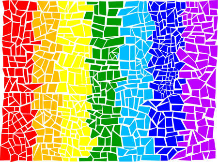mozaic rainbowのイラスト素材