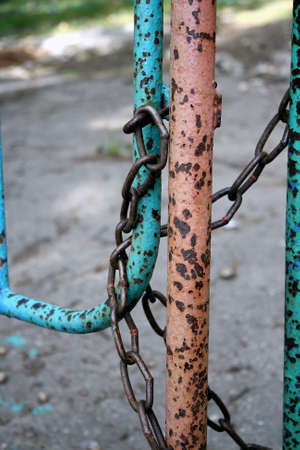 The chain on the closed gate