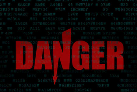 this is a symbol of danger in information technologyの写真素材