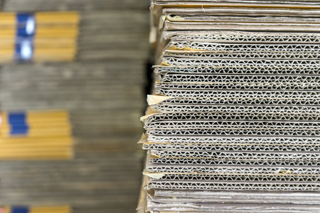 Warehouse for storage of brown paper box For shippingの写真素材