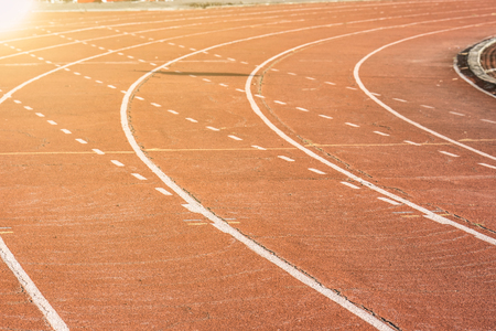 Running track in stadiums for sportの写真素材