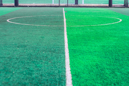 White line at soccer stadium.の写真素材