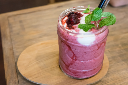 Berries smoothies healthy drink concept.の写真素材