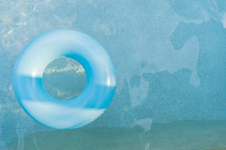 Rubber ring in the pool