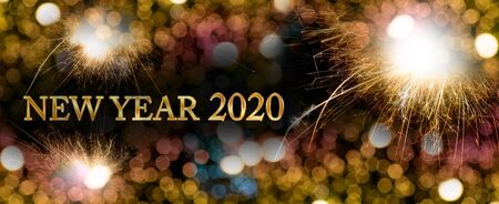 New year 2020 text for background