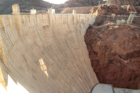Las Vegas, NV, USA - May 9, 2016:  Vistas of Hoover Dam, Lake Mead and the Mike O'CallaghanÃ¢ï¿½ï¿½Pat Tillman Memorial Bridge located near to Las Vegas, Nevada.のeditorial素材