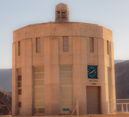 Las Vegas, NV, USA - May 9, 2016:  Vistas of Hoover Dam, Lake Mead and the Mike O'CallaghanÃ¢ï¿½ï¿½Pat Tillman Memorial Bridge located near to Las Vegas, Nevada.のeditorial素材
