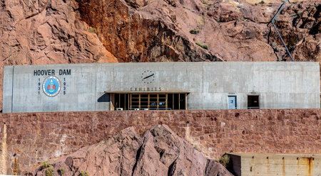 Las Vegas, NV, USA - May 9, 2016:  Vistas of Hoover Dam, Lake Mead and the Mike O'CallaghanÃ¢ï¿½ï¿½Pat Tillman Memorial Bridge located near to Las Vegas, Nevada.のeditorial素材