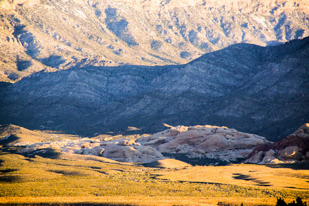 Las Vegas, NV, USA - November 5, 2015:  Rock formations and vista found at Red Rock Canyon National Conservation Area near Las Vegas, Nevada.の写真素材