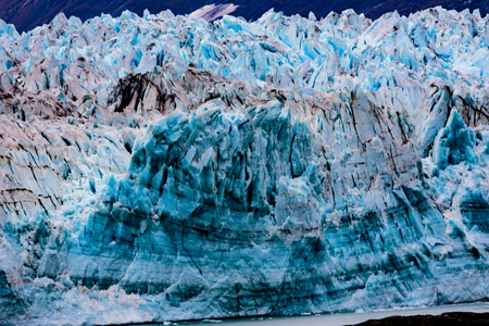 Hubbard Glacier, Alaska, USA - Sept. 11, 2016: This tidewater glacier is located in eastern Alaska and is part of Yukon Canada, off the coast of Yakutatâ200 miles NW of Juneau Alaska. it is more than six miles wide where it meets the ocean.のeditorial素材