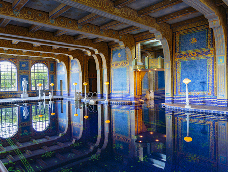 San Simeon, California, February 15, 2018:  Hearst Castle construction was begun in 1919 by William Randolph Hearst and architect Julia Morgan.のeditorial素材