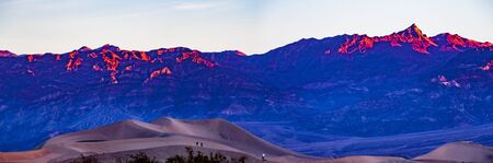 Death Valley, California, USA - December 18, 2018:  Beautiful panoramas and brilliiant lighting changes create neverending vistas at the sand dunes near Stovepipe Wells Village in Death Valley National Park.のeditorial素材