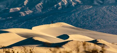 Death Valley, California, USA - December 18, 2018:  Beautiful panoramas and brilliiant lighting changes create neverending vistas at the sand dunes near Stovepipe Wells Village in Death Valley National Park.のeditorial素材