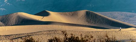 Death Valley, California, USA - December 18, 2018:  Beautiful panoramas and brilliiant lighting changes create neverending vistas at the sand dunes near Stovepipe Wells Village in Death Valley National Park.のeditorial素材