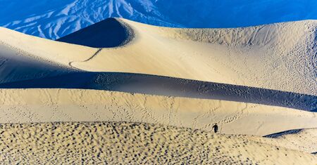 Death Valley, California, USA - December 18, 2018:  Beautiful panoramas and brilliiant lighting changes create neverending vistas at the sand dunes near Stovepipe Wells Village in Death Valley National Park.のeditorial素材