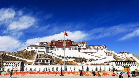 Potala Palace in Lhasa, Tibetのeditorial素材