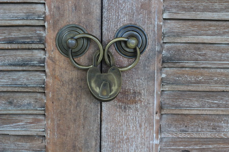 Antique Lock and Skeleton Keyの写真素材