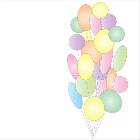 Lot of colorful a festive balloonsのイラスト素材