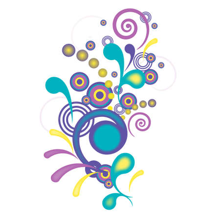 Abstract pattern with a colorful swirlsのイラスト素材