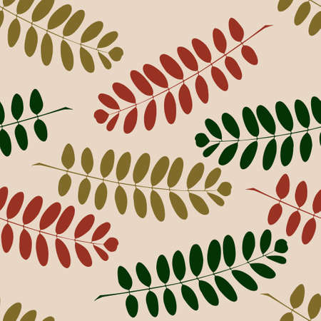 Seamless pattern with a autumn branchesのイラスト素材