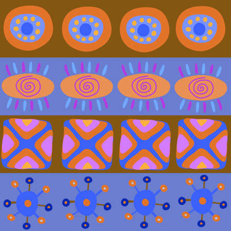 Decorative pattern with a African patterns