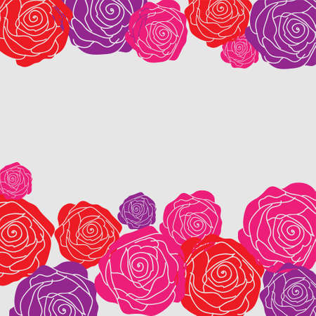 Decorative card with a beautiful rosesのイラスト素材