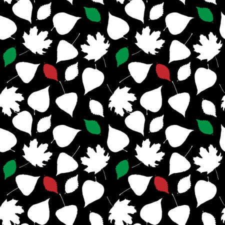 Graphically flower seamless background with a leavesのイラスト素材