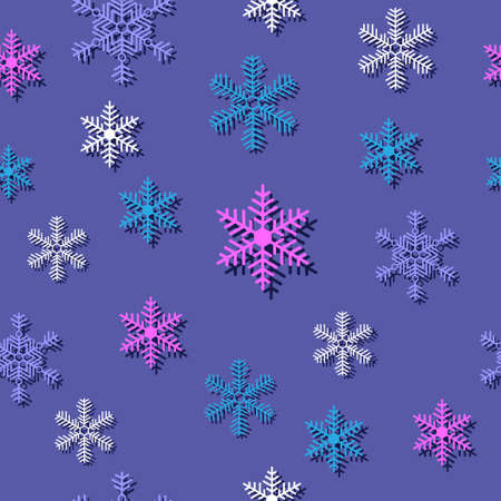 Seamless pattern with a different snowflakes Christmasのイラスト素材