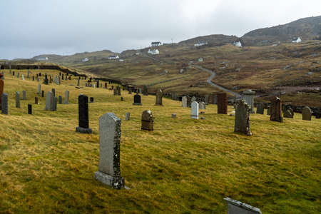 Graveyard in a northern green scottish highlandsのeditorial素材