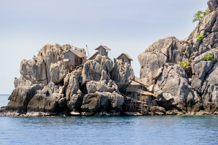 Limestone island in  Chumphon, Thailandの写真素材