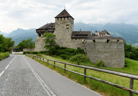 Gutenberg Castle in Vaduz, Liechtenstein. This castle is the palace and official residence of the Prince of Liechtensteinのeditorial素材