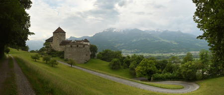 Gutenberg Castle in Vaduz, Liechtenstein. This castle is the palace and official residence of the Prince of Liechtensteinのeditorial素材