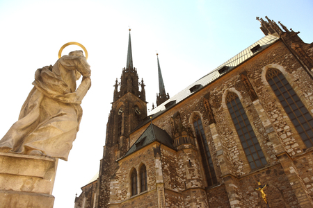 Cathedral of St. Peter and Paul in Brno, Czech Republicのeditorial素材