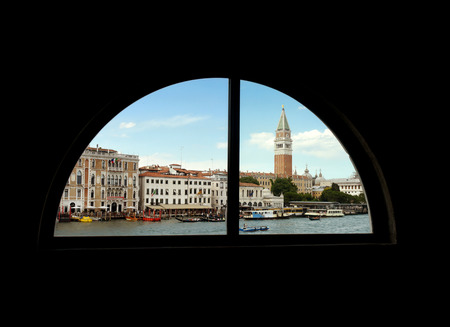 Window in Venice, Italyの写真素材