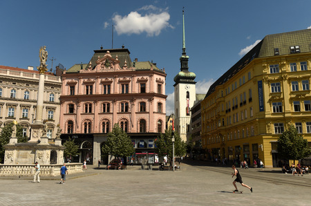 Brno, Czech Republic - June 01, 2017: Liberty Square in Brno, Czech Republic.のeditorial素材
