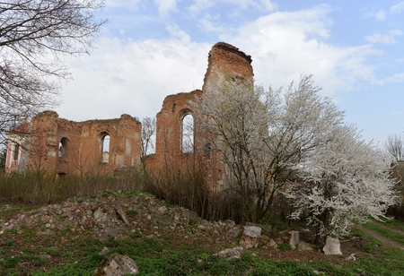 Ruins of the church in Belz, western Ukraine. のeditorial素材
