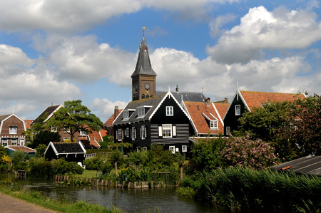 Dutch fishing village of Marken, Netherlandsの写真素材