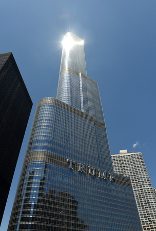 Chicago, USA - June 04, 2018: Trump International Hotel & Tower Chicago.のeditorial素材