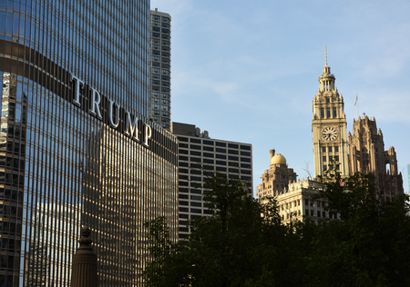 Chicago, USA - June 06, 2018: Trump International Hotel & Tower Chicago.のeditorial素材