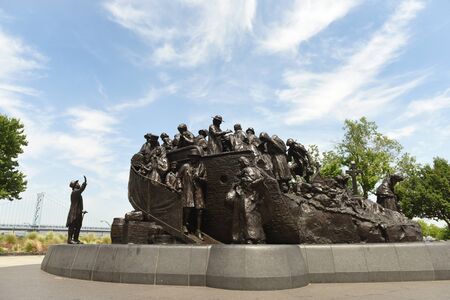 Philadelphia, USA - May 29, 2018: Irish Memorial at Penn's Landing in Philadelphia, PA, USA.のeditorial素材