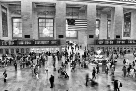 New York, USA - May 26, 2018: People in Main hall Grand Central Terminal, New York.のeditorial素材