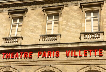 Paris, France - September 2, 2019: Drama theatre (Theatre Paris-Villette) in Paris, France.のeditorial素材