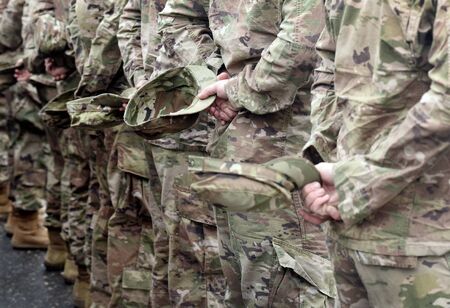 US soldiers. US army. Military of USA. Memorial day.の写真素材