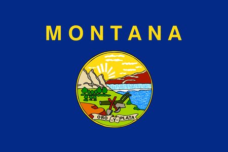 Flag of Montana. State of Montana flag,の写真素材