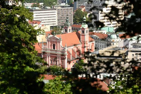 Ljubljana cityscape. City of Ljubljana, Slovenia.の写真素材