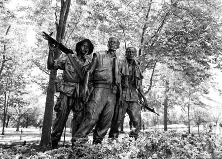 Washington, DC - June 01, 2018: The Three Soldiers at the Vietnam Veterans Memorial, in Washington.のeditorial素材