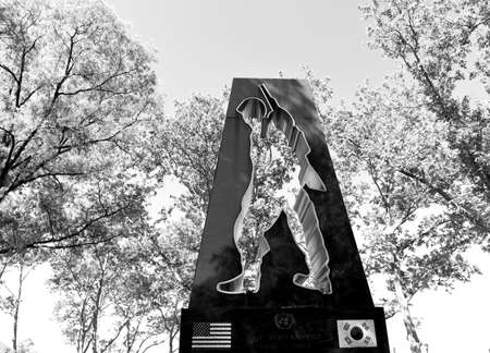New York, USA - May 24, 2018: Korean War Memorial in New York.のeditorial素材