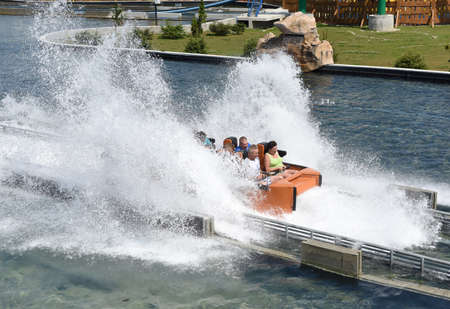 Zator, Poland - July 21, 2018: Energylandia is an amusement park in Poland, located in Zator.のeditorial素材